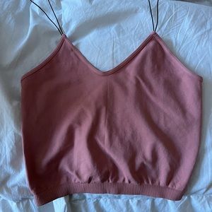Stretchy crop tops with spaghetti strap